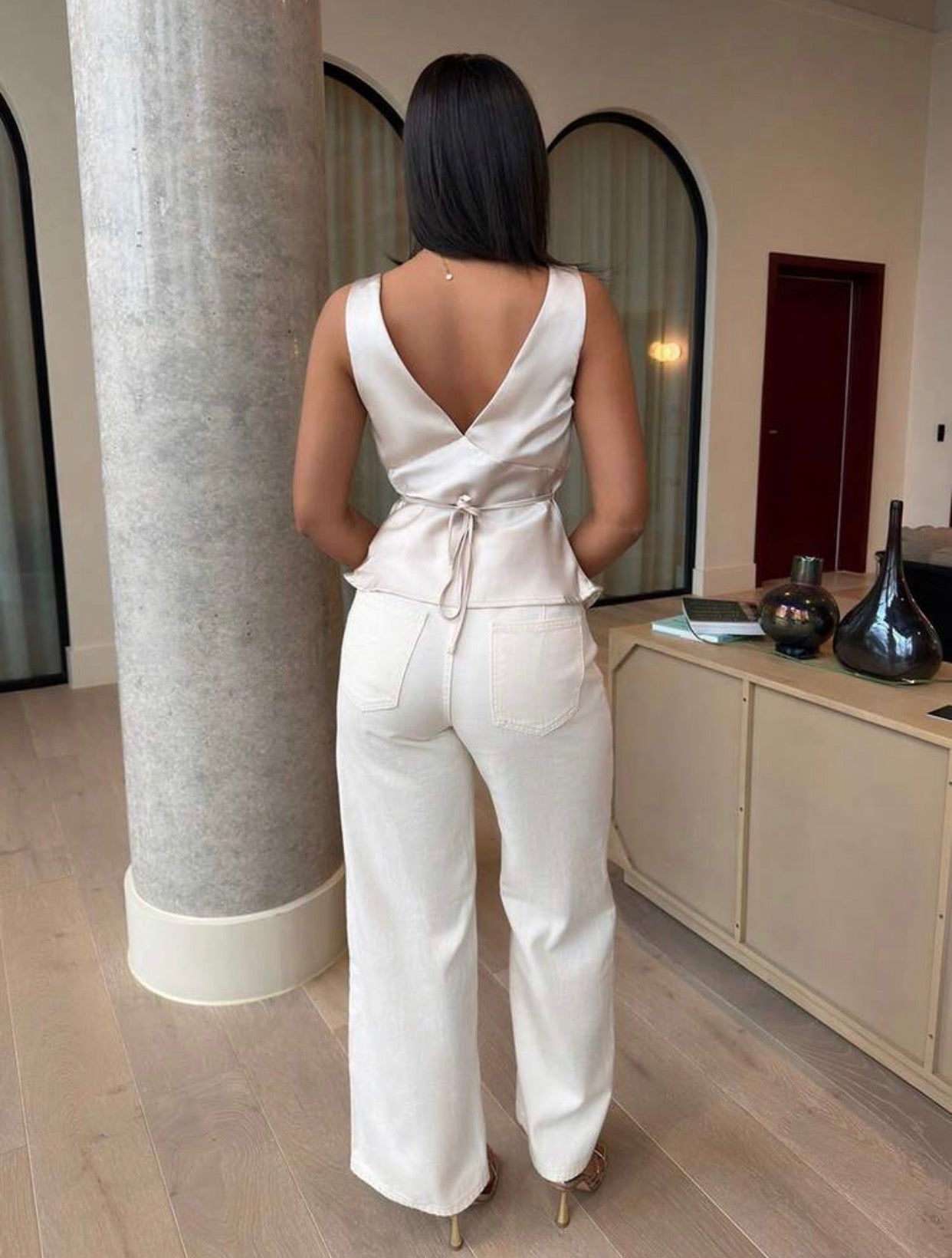 Ivory Muse Satin Top