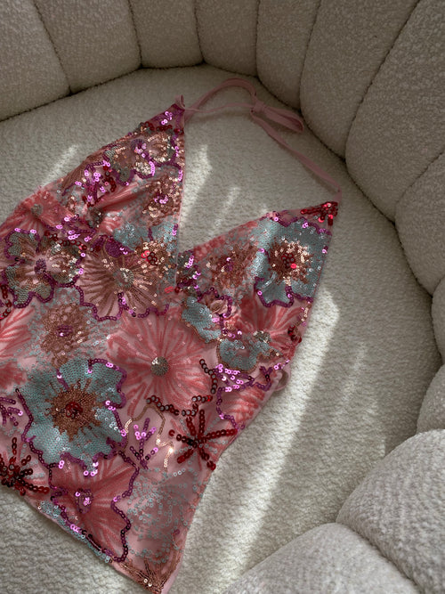 Bloom Sequin Halter