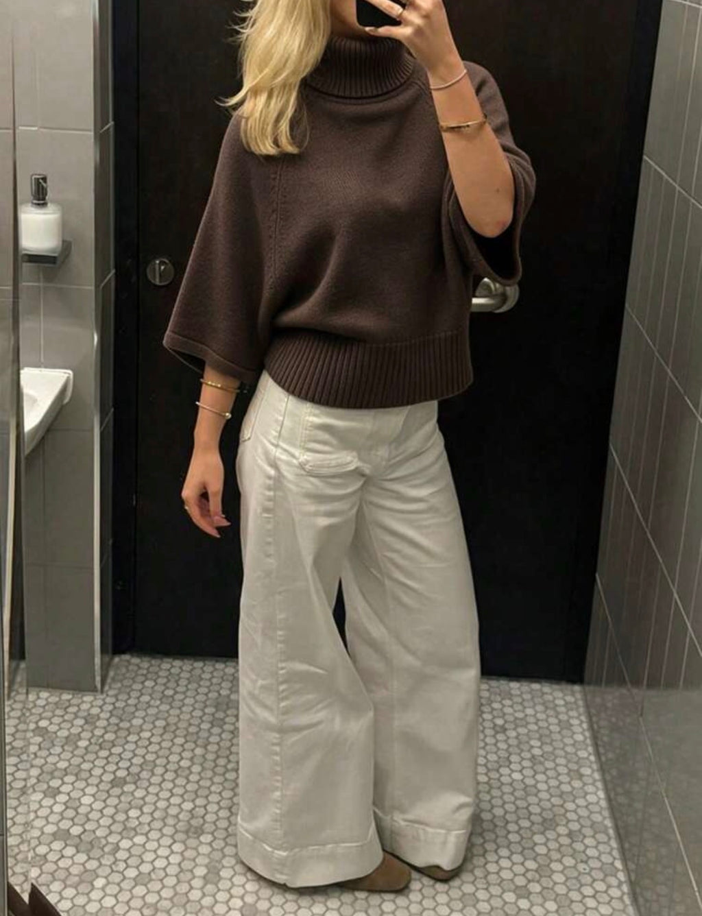 Chocolate knit top