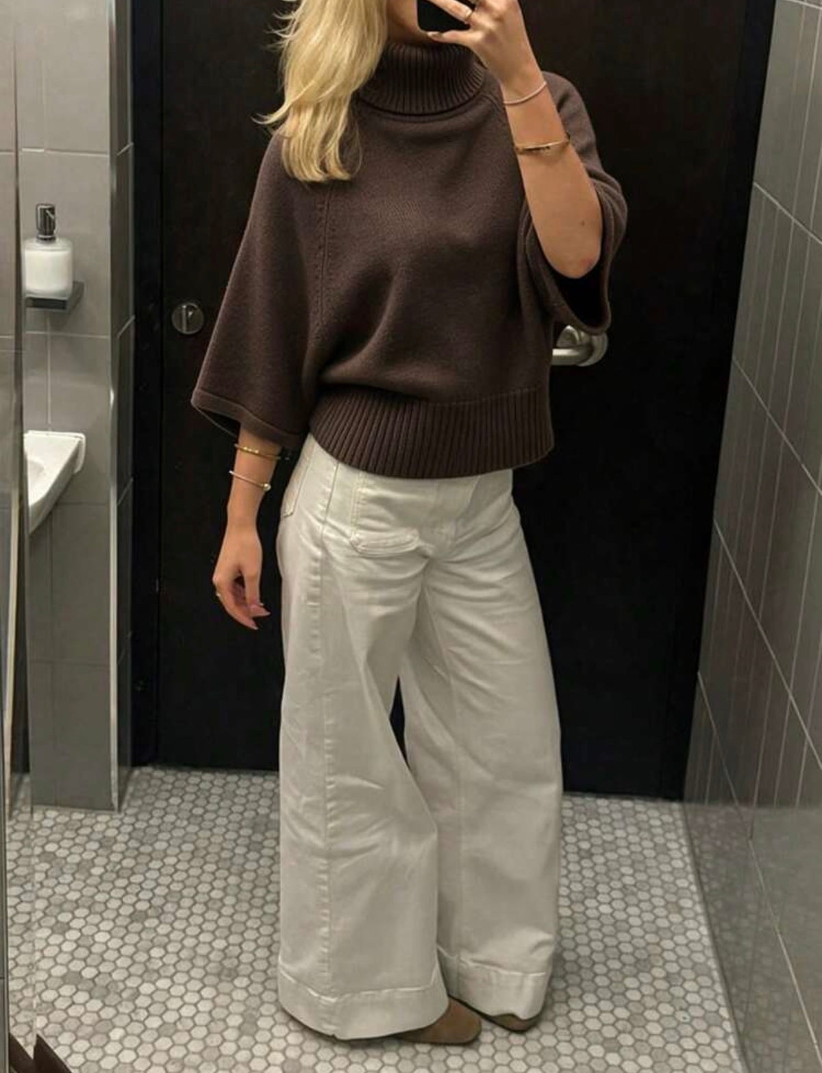 Chocolate knit top