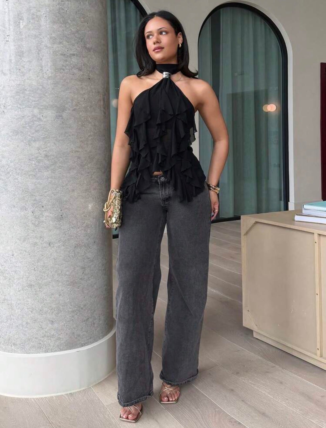 Rhea Ruffle Top