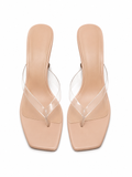 Aura Clear Heel Sandals